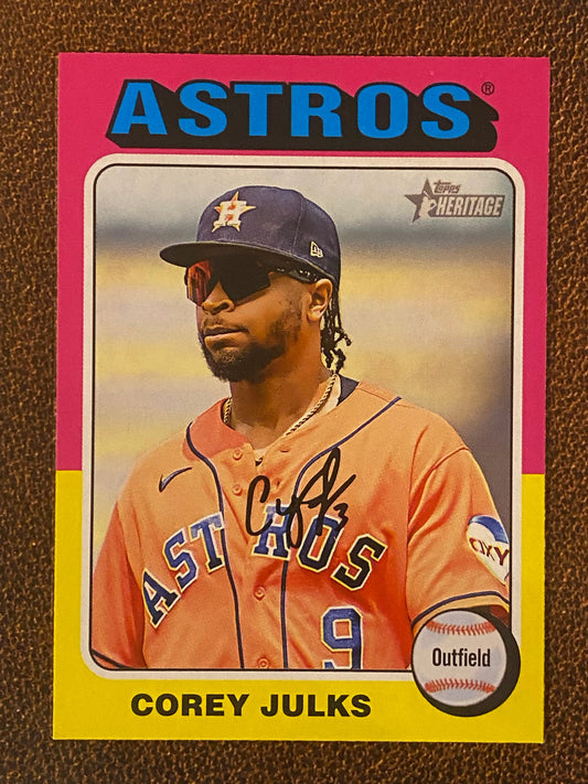 Corey Julks - 2024 Topps Heritage - Low Number Short Prints - Astros
