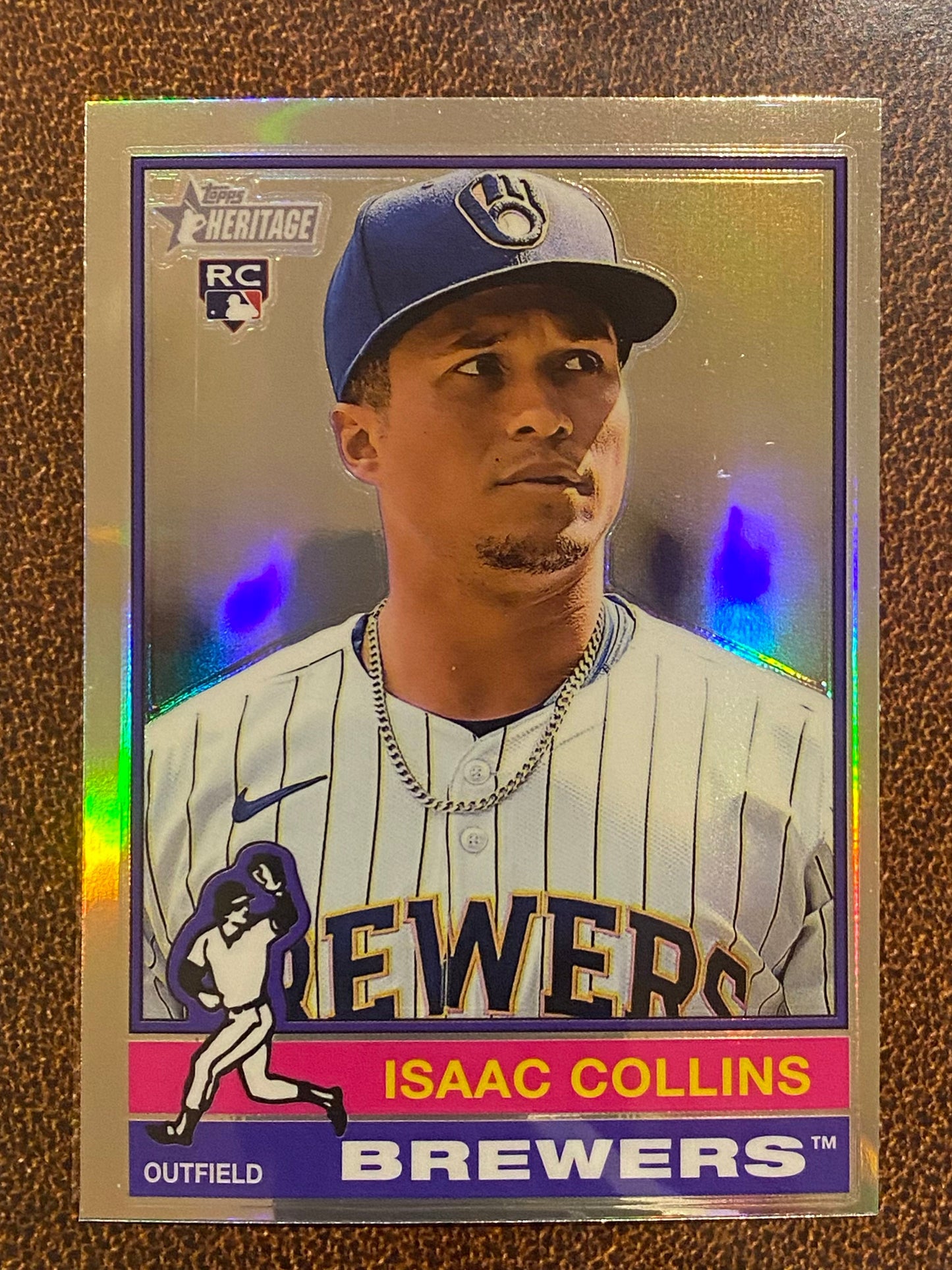 Isaac Collins - 2025 Topps Heritage - Refractor - Brewers