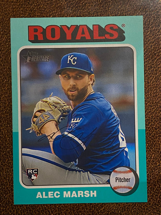 Alec Marsh - 2024 Topps Heritage High Number - Aqua Border - Royals