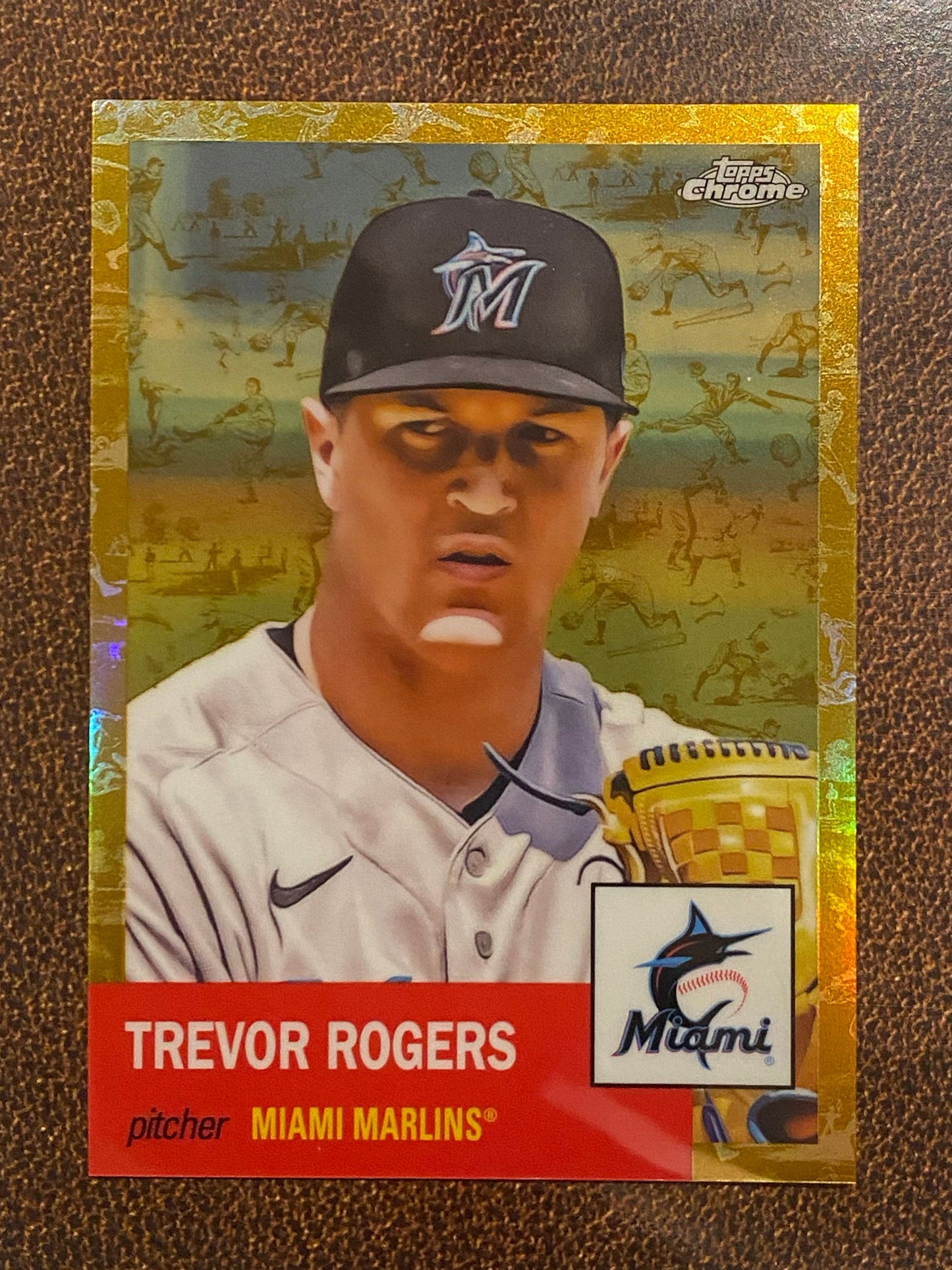 Trevor Rogers - 2022 Topps Chrome Platinum Anniversary - Gold Toile /50 - Marlins