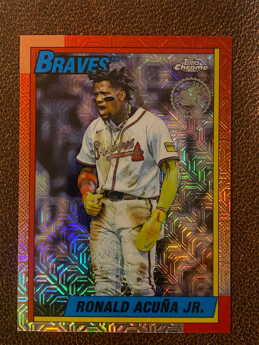 Ronald Acuna Jr. - 2025 Topps Update - 1990 Mojo Refractor - Braves