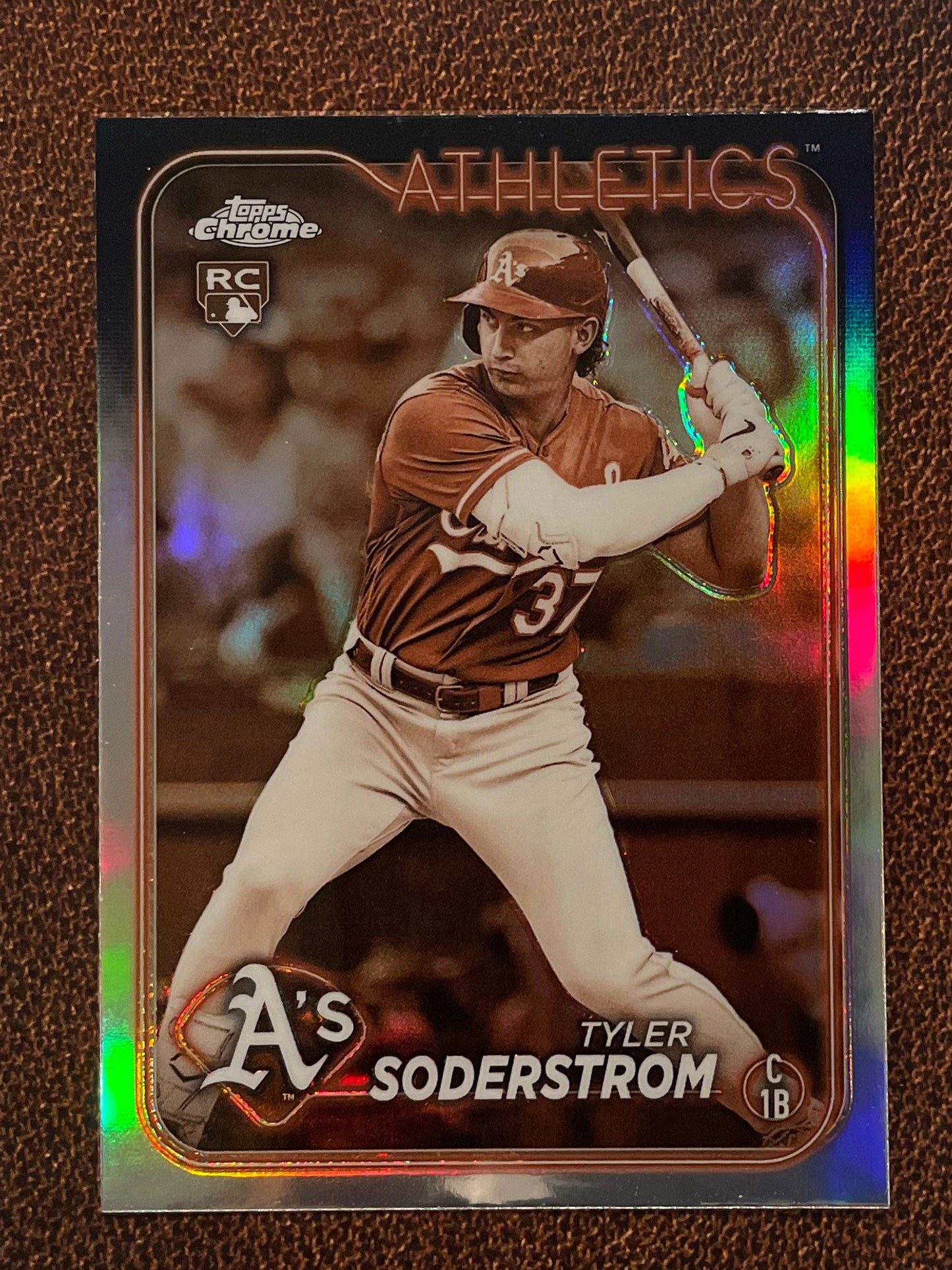 Tyler Soderstrom - 2024 Topps Chrome - Sepia Refractor - Athletics