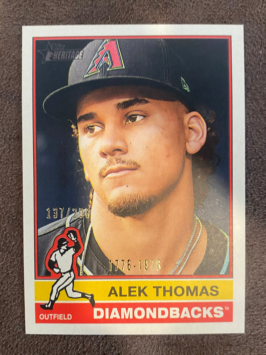 Alek Thomas - 2025 Topps Heritage High Number - Bicentennial /200 - Diamondbacks