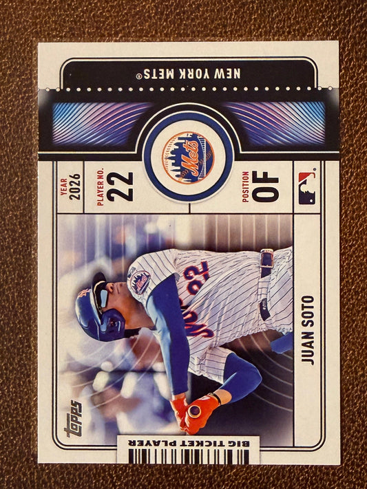 Juan Soto - 2026 Topps Series 1 - Big Ticket Player Insert - Mets