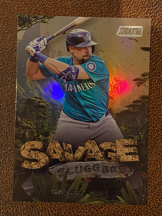 Cal Raleigh - 2025 Topps Stadium Club - Savage Sluggers Insert - Mariners