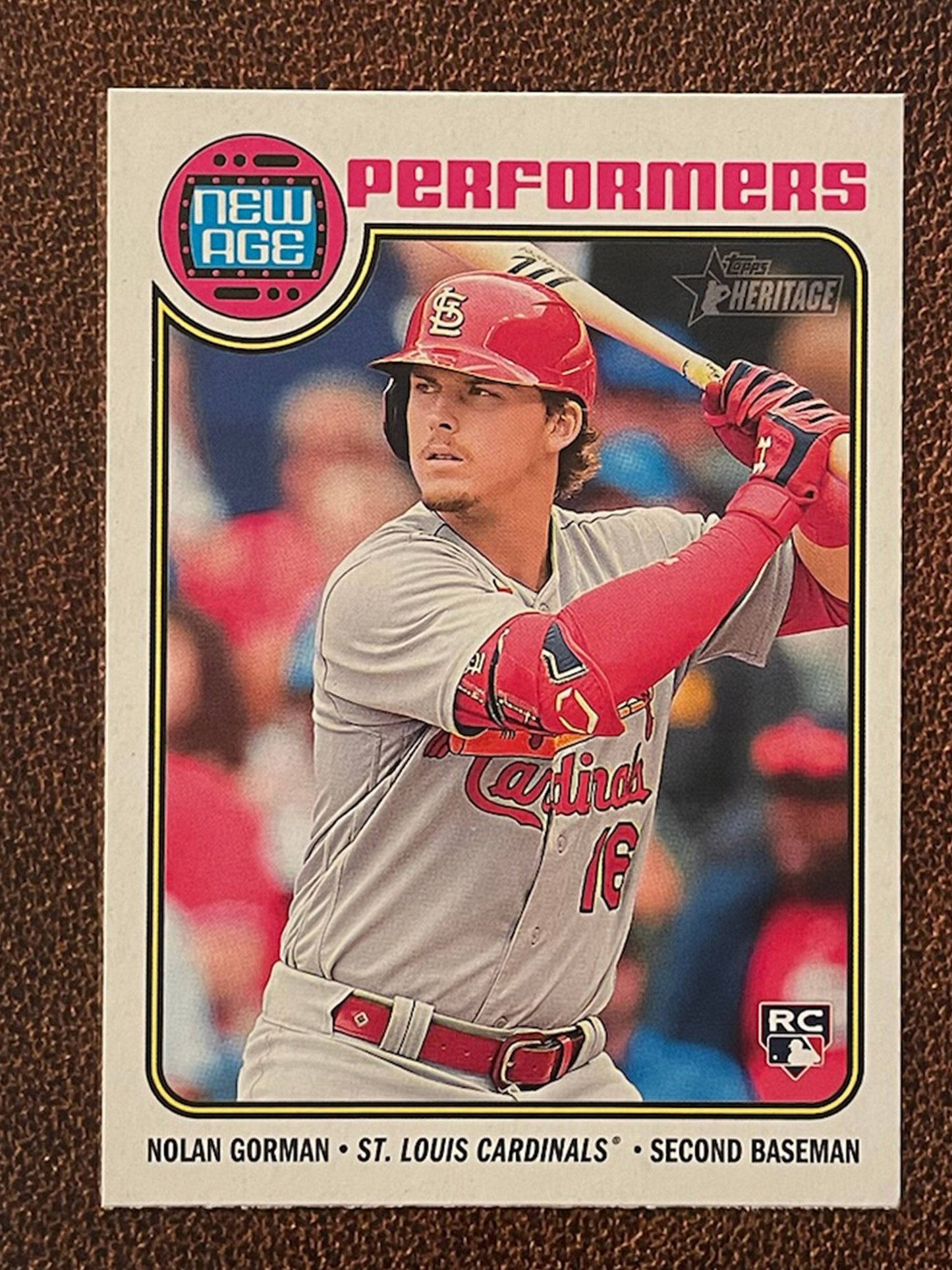 Nolan Gorman - 2023 Topps Heritage - New Age Performers Insert - Cardinals