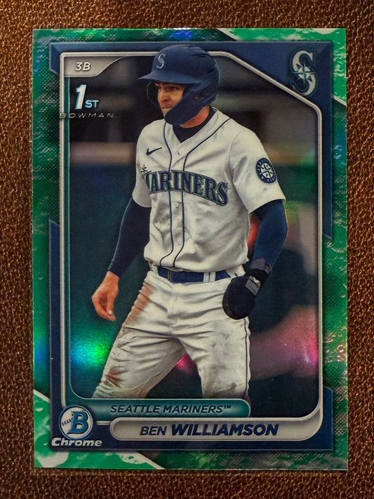 Ben Williamson - 2024 Bowman - Chrome Lunar Glow - Mariners