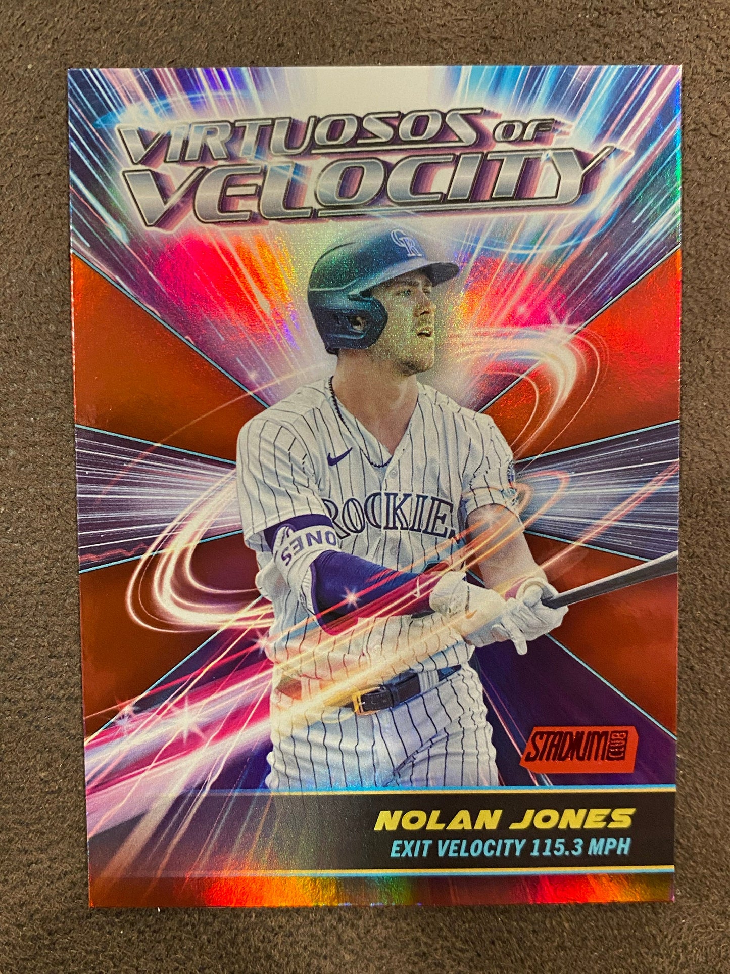 Nolan Jones - 2024 Topps Stadium Club - Virtuosos of Velocity RED FOIL - Rockies