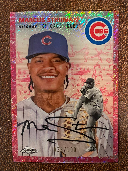 Marcus Stroman - 2023 Topps Chrome Platinum Anniversary - Pink Shimer /100 - Cubs
