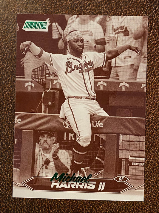 Michael Harris II - 2024 Topps Stadium Club - Sepia - Braves