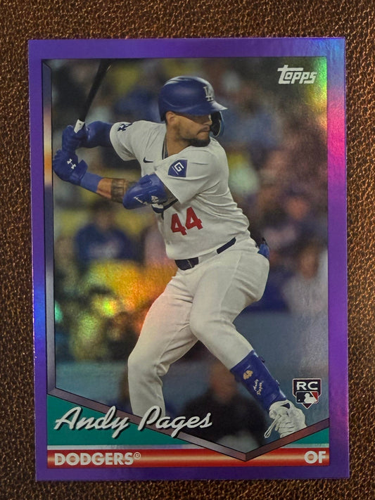 Andy Pages - 2024 Topps Archives - Purple Foil - Dodgers