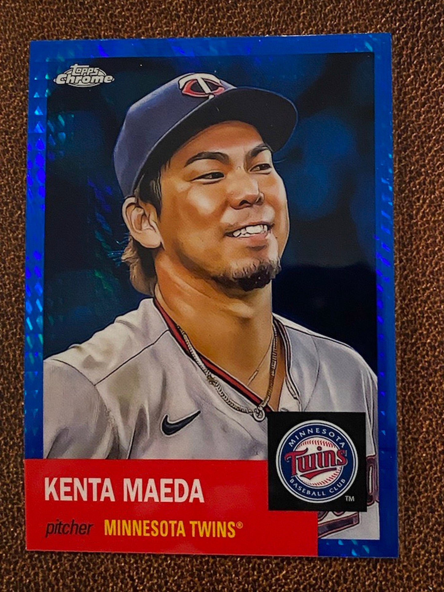 Kenta Maeda - 2022 Topps Chrome Platinum Anniversary - Blue Prism - Twins