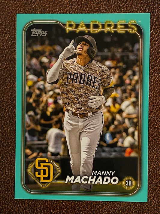Manny Machado - 2024 Topps Series 2 - Aqua Parallel - Padres