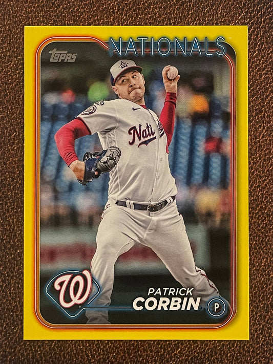 Patrick Corbin - 2024 Topps Series 1 - Yellow Parallel - Nationals