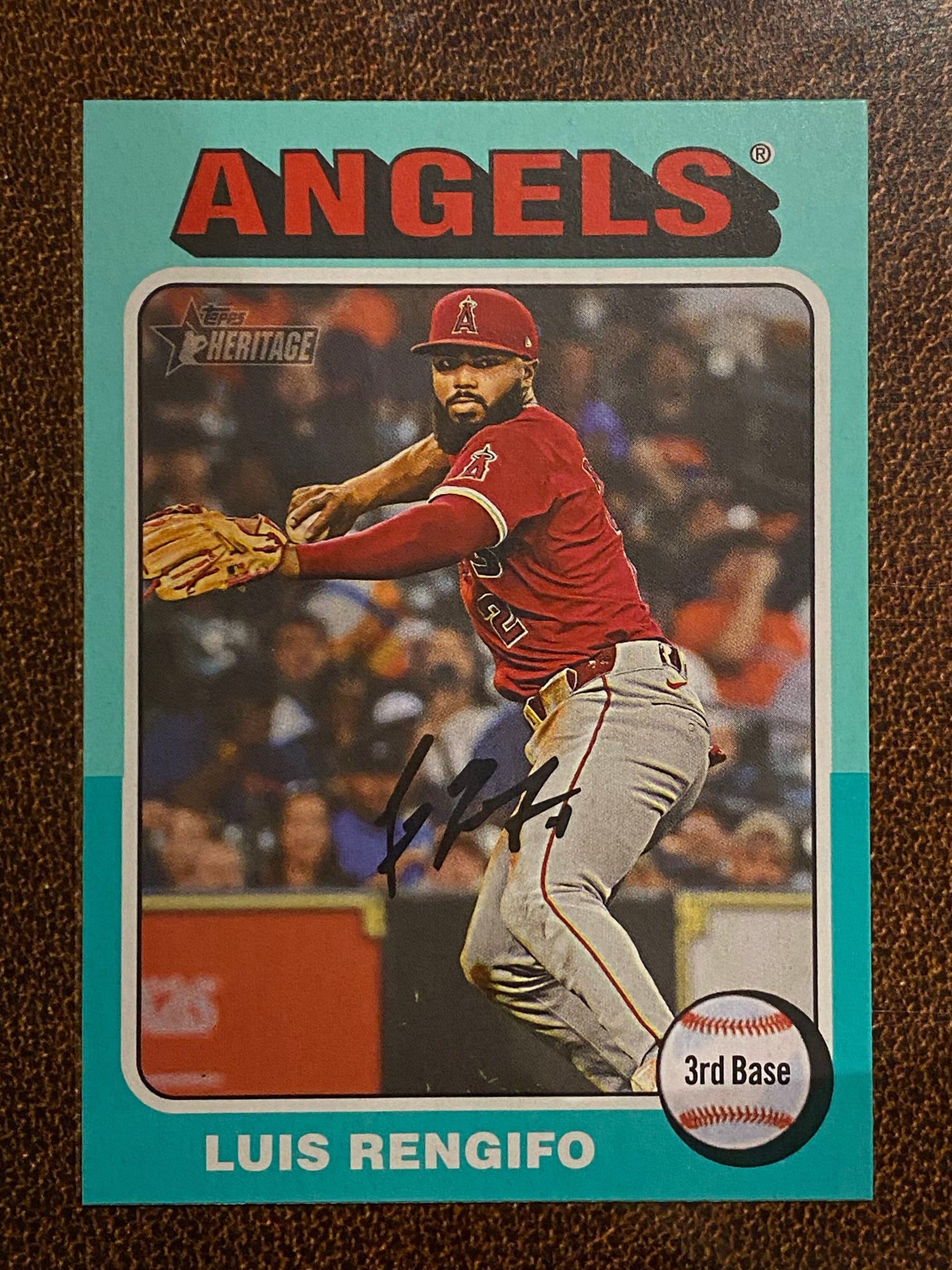 Luis Rengifo - 2024 Topps Heritage High Number - Aqua Border - Angels ...