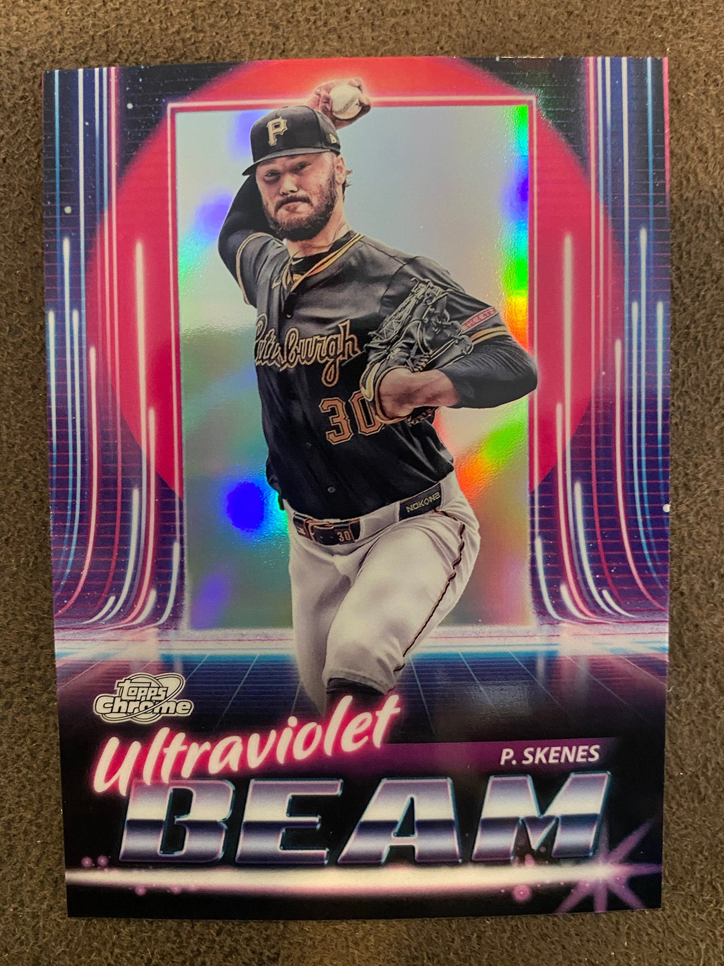 Paul Skenes - 2025 Topps Chrome Cosmic - Ultraviolet Beam Insert - Pirates