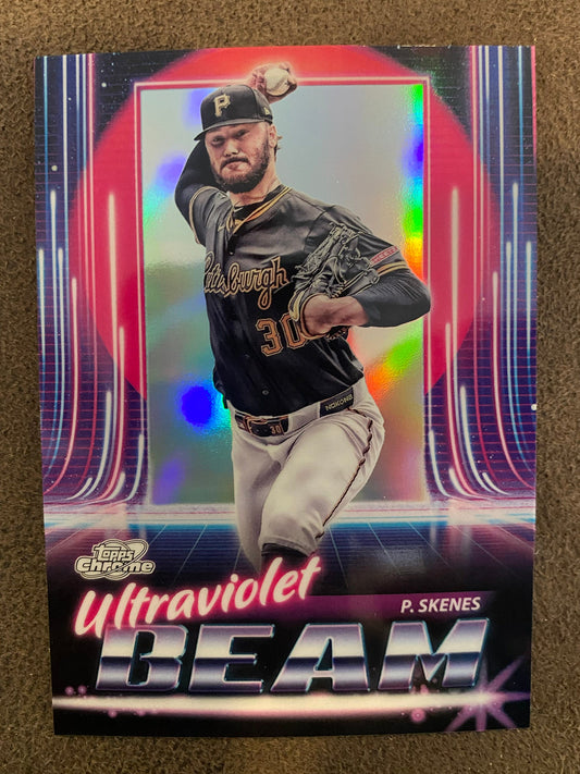 Paul Skenes - 2025 Topps Chrome Cosmic - Ultraviolet Beam Insert - Pirates