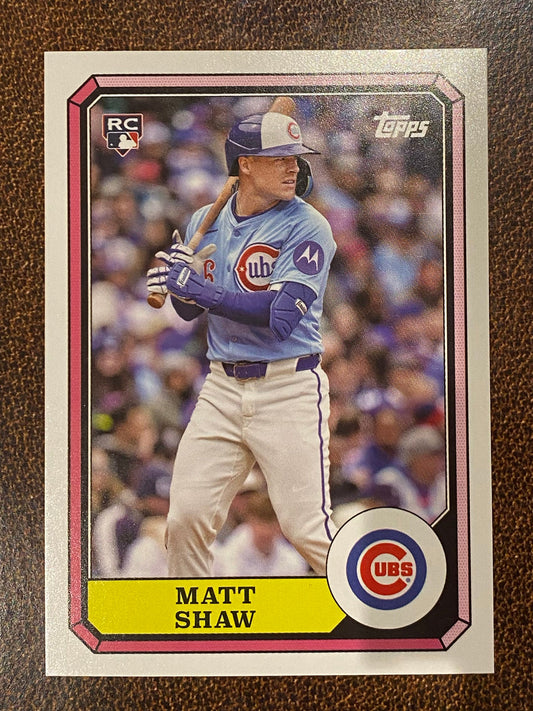 Matt Shaw - 2025 Topps Archives - Boardwalk Insert - Cubs