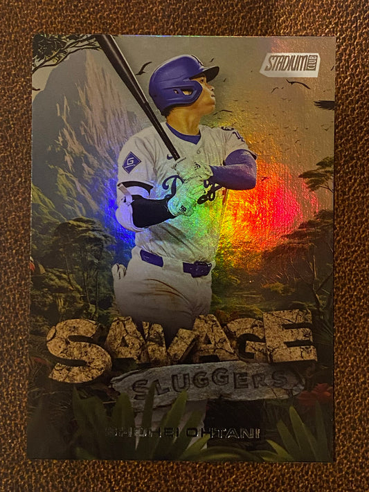 Shohei Ohtani - 2025 Topps Stadium Club - Savage Sluggers Insert - Dodgers