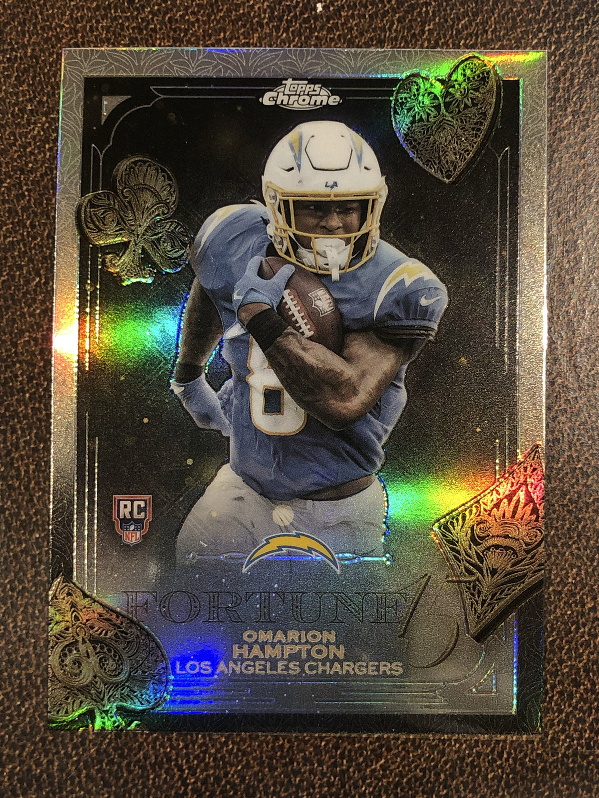 Omarion Hampton - 2025 Topps Chrome - Fortune 15 Refractor - Chargers