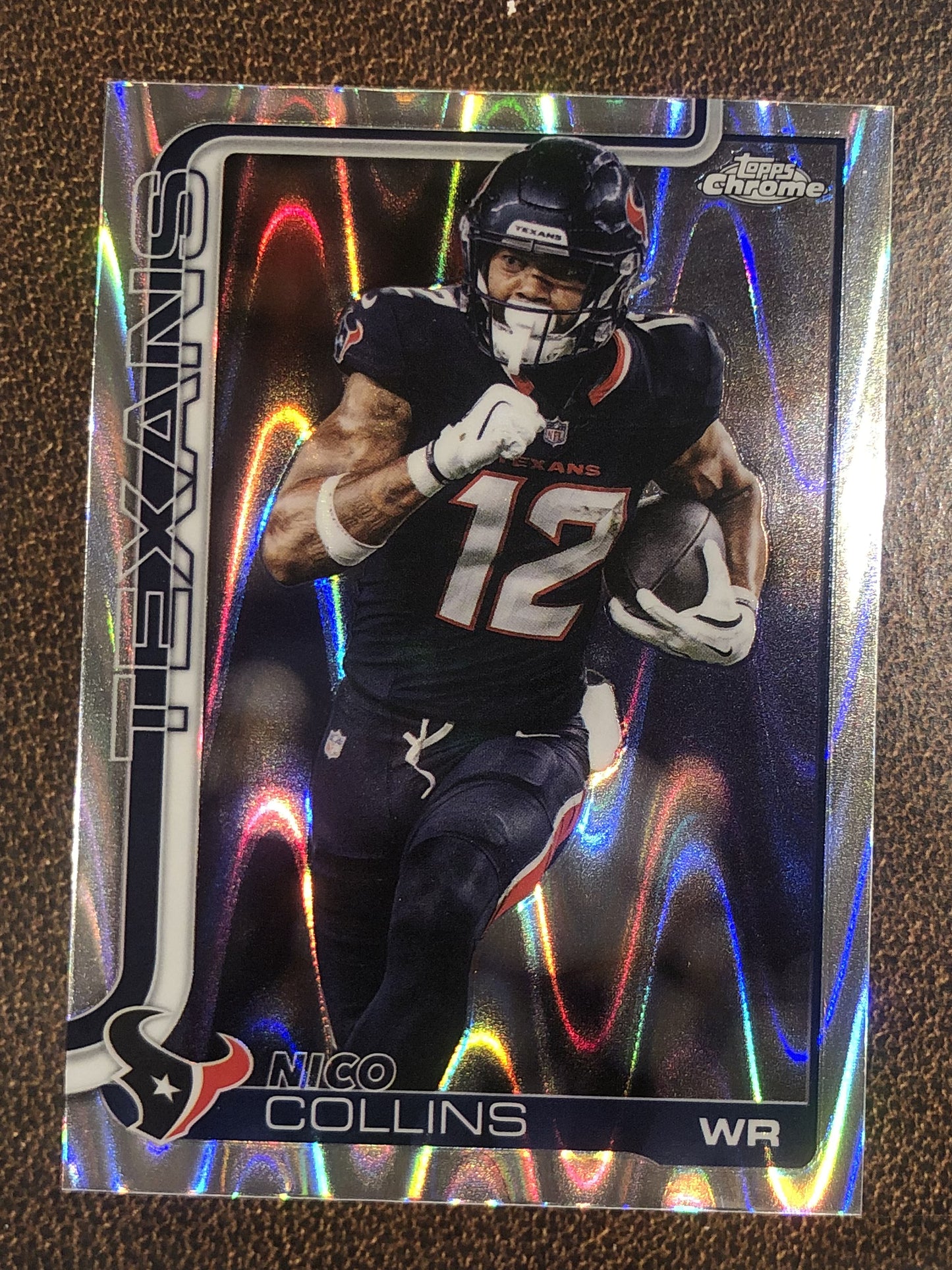 Nico Collins - 2025 Topps Chrome - Raywave Refractor - Texans
