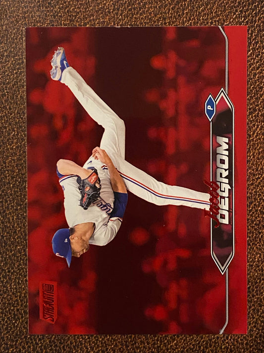 Jacob deGrom - 2024 Topps Stadium Club - Red Foil - Rangers