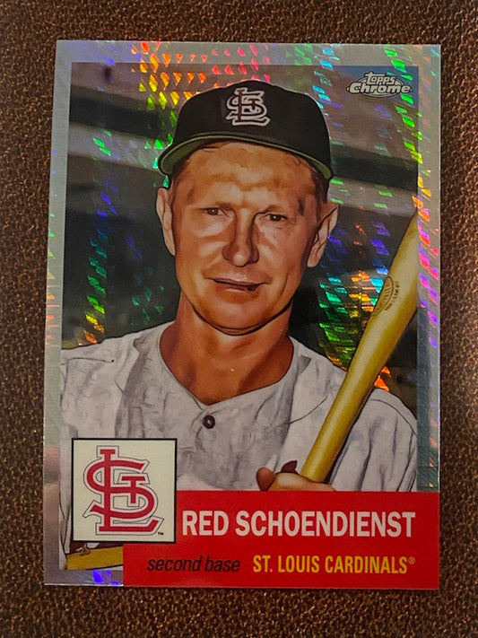 Red Schoendienst - 2022 Topps Chrome Platinum Anniversary - Prism Refractor - Cardinals