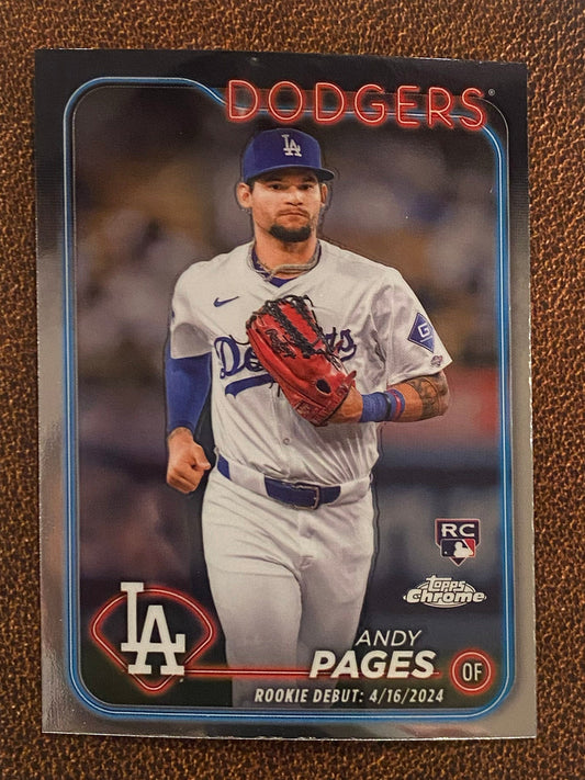 Andy Pages - 2024 Topps Chrome Update - Base Rookie (Rookie Debut) - Dodgers