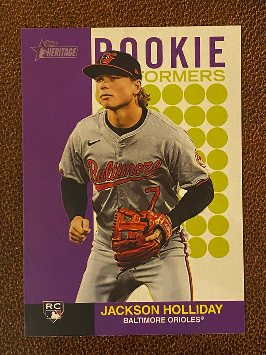 Jackson Holliday - 2024 Topps Heritage High Number - Rookie Performers - Orioles