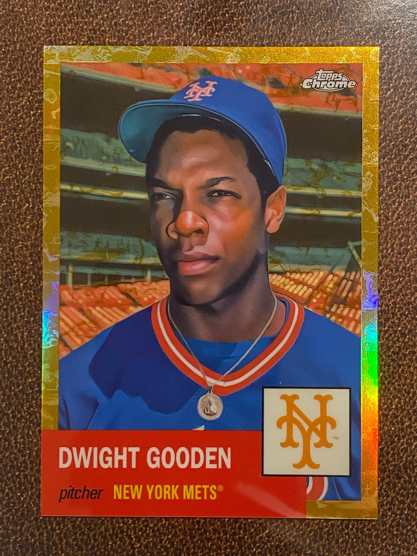 Dwight Gooden - 2022 Topps Chrome Platinum Anniversary - Gold Toile /50 - Mets