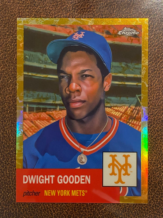 Dwight Gooden - 2022 Topps Chrome Platinum Anniversary - Gold Toile /50 - Mets
