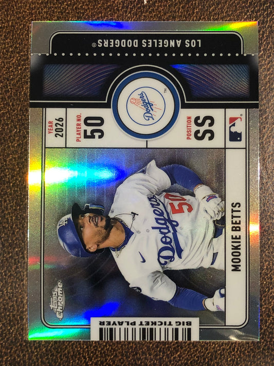 Mookie Betts - 2026 Topps Chrome - Big Ticket Player Insert - Dodgers