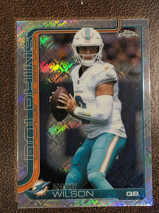 Zach Wilson - 2025 Topps Chrome - Topps Foil - Dolphins