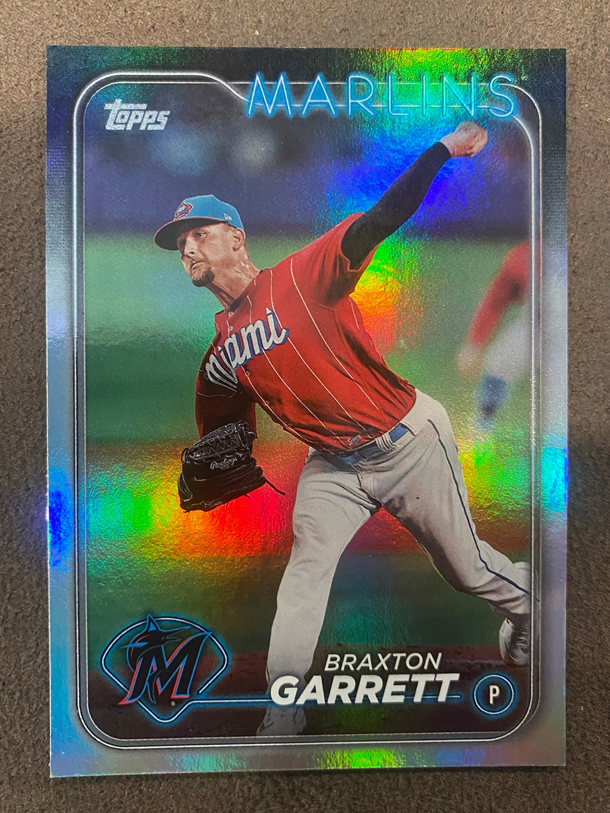 Braxton Garrett - 2024 Topps Series 1 - Rainbow Foil - Marlins ...