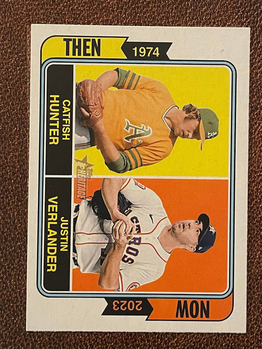 Hunter/Verlander - 2023 Topps Heritage - Then and Now Insert