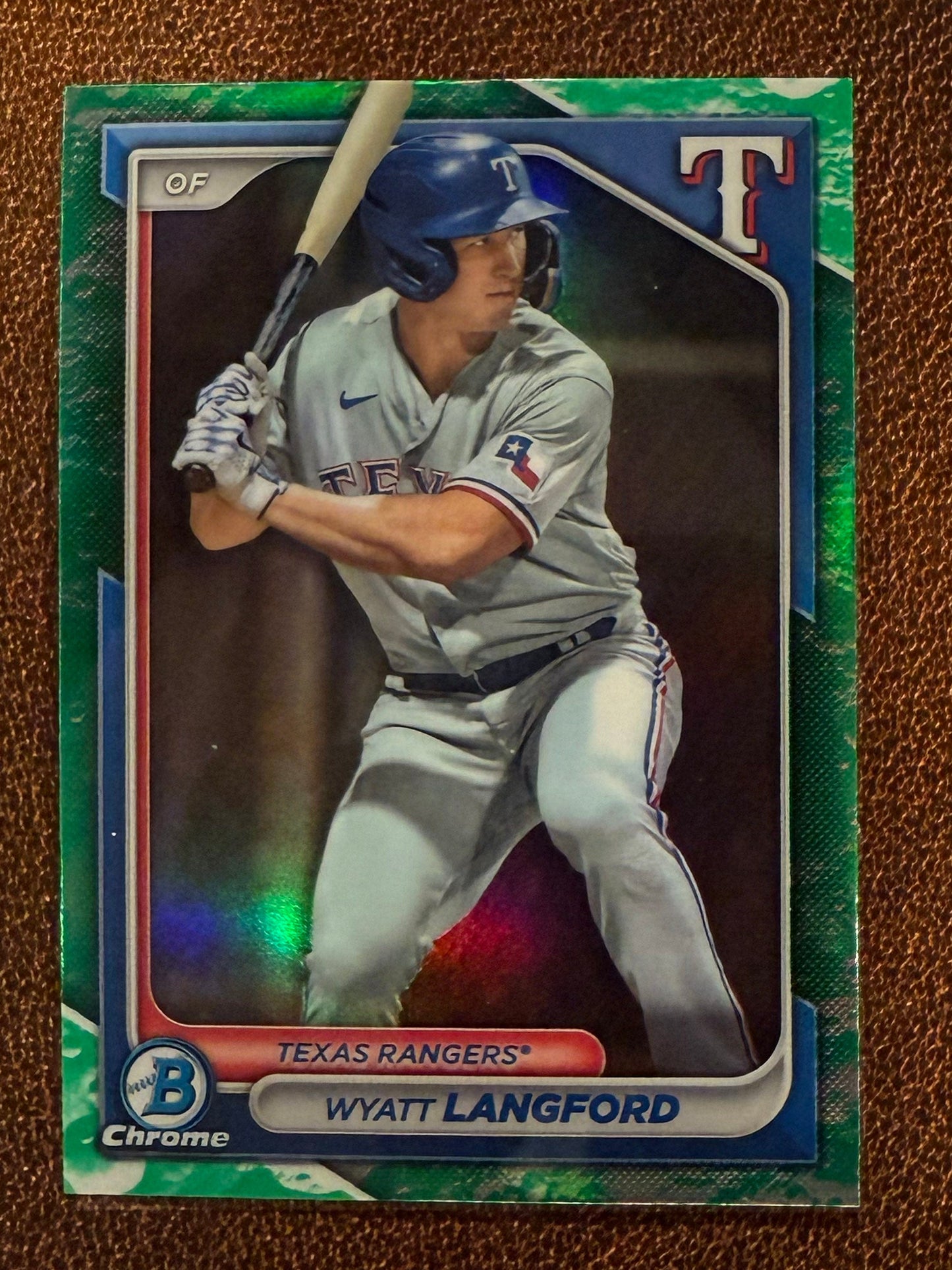 Wyatt Langford - 2024 Bowman - Chrome Lunar Glow - Rangers