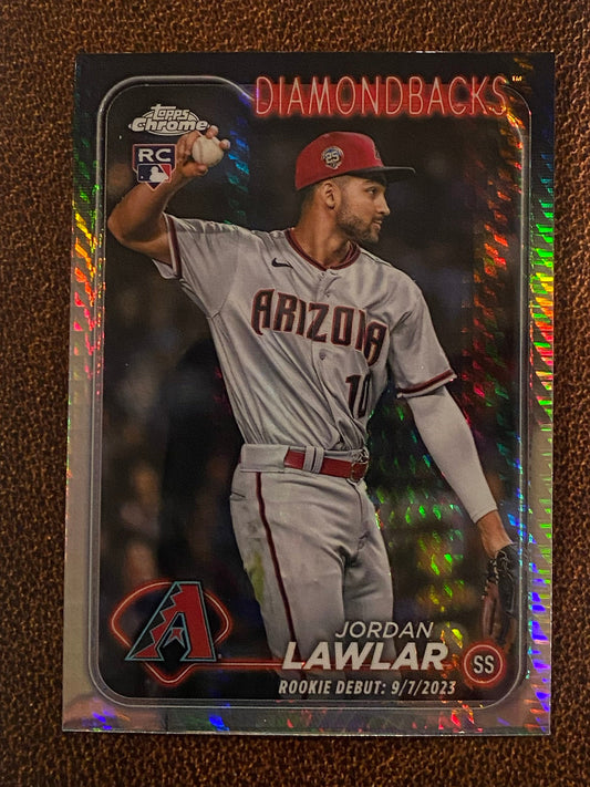 Jordan Lawlar - 2024 Topps Chrome Update - Prism Refractor (Rookie Debut) - Diamondbacks