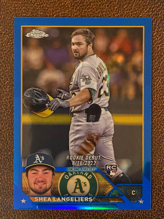 Shea Langeliers - 2023 Topps Chrome Update - Blue Refractor /150 - Athletics