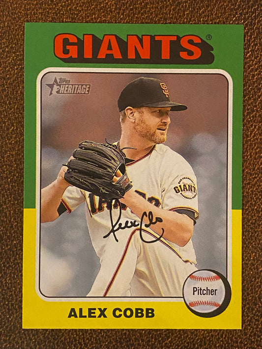Alex Cobb - 2024 Topps Heritage - Low Number Short Prints - Giants