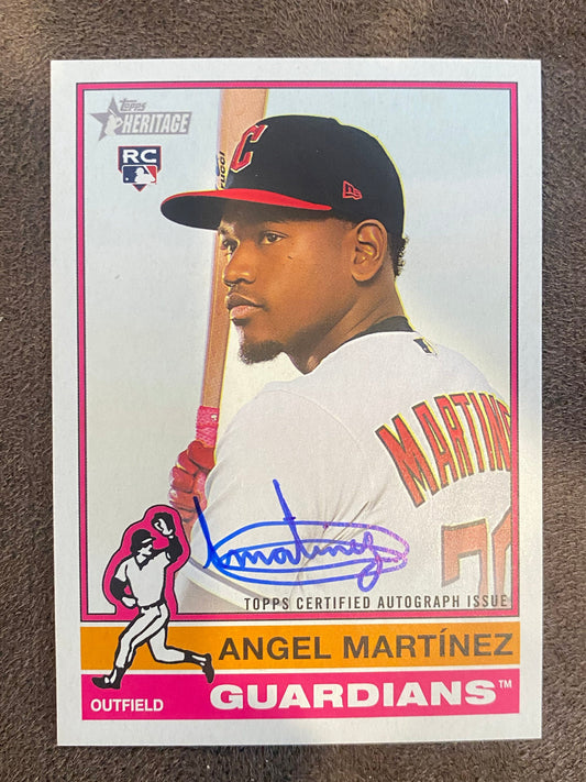 Angel Martinez - 2025 Topps Heritage High Number - Real One AUTO - Guardians