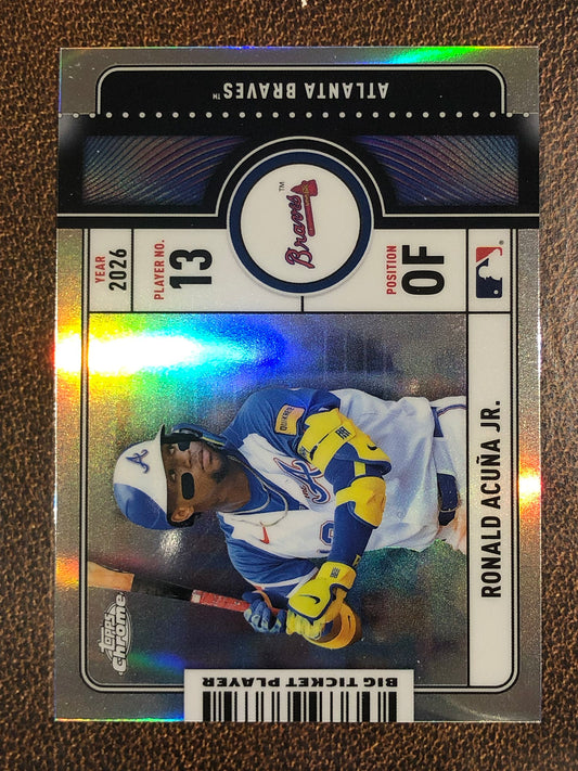 Ronald Acuna Jr. - 2026 Topps Chrome - Big Ticket Player Insert - Braves