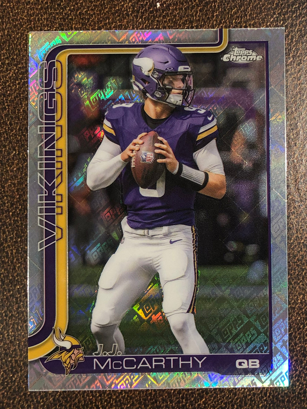 J.J. McCarthy - 2025 Topps Chrome - Topps Foil - Vikings