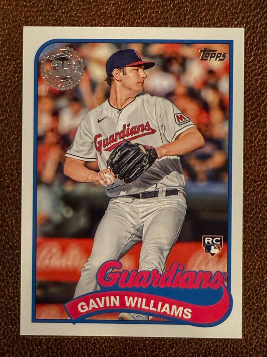 Gavin Williams - 2024 Topps Series 1 - 1989 Insert - Guardians