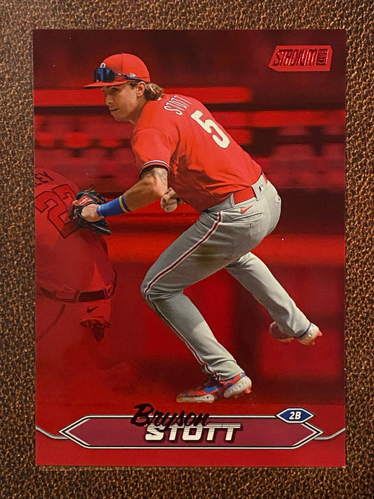 Bryson Stott - 2024 Topps Stadium Club - Red Foil - Phillies