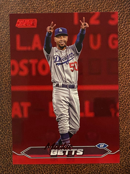 Mookie Betts - 2024 Topps Stadium Club - Red Foil - Dodgers