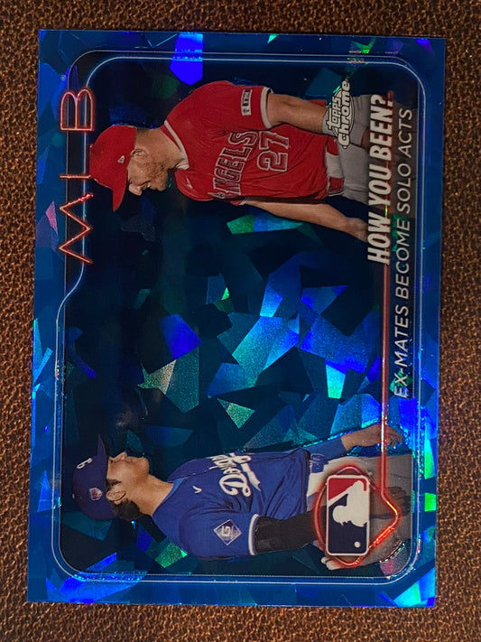 Shohei Ohtani / Mike Trout - 2024 Topps Chrome Update - Sapphire - Dodgers