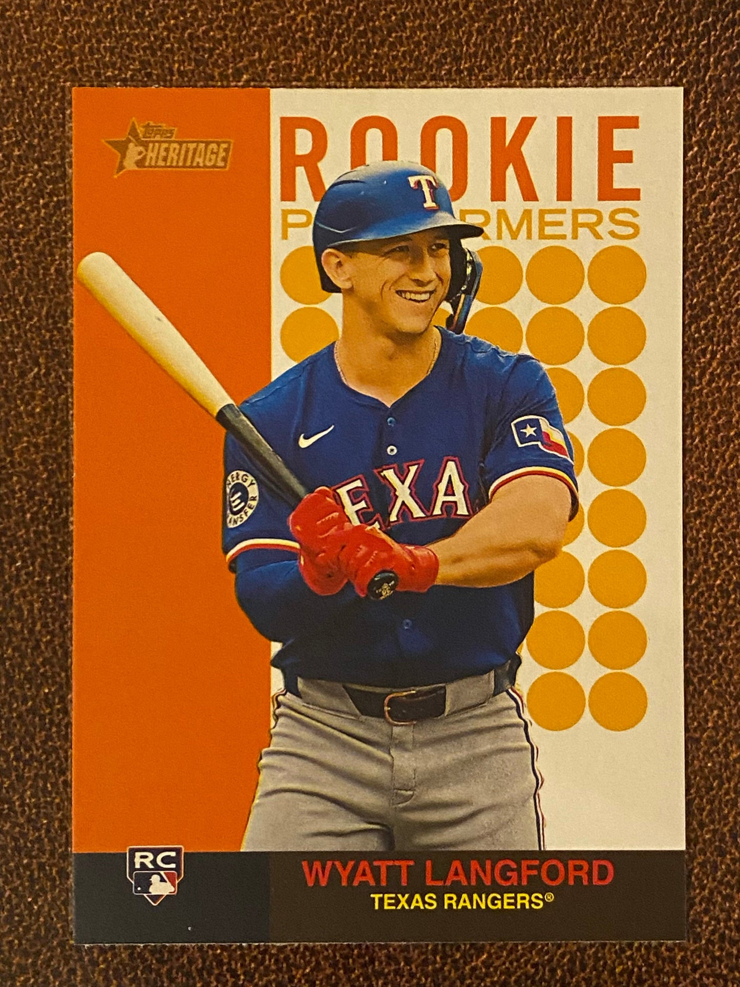 Wyatt Langford - 2024 Topps Heritage High Number - Rookie Performers - Rangers