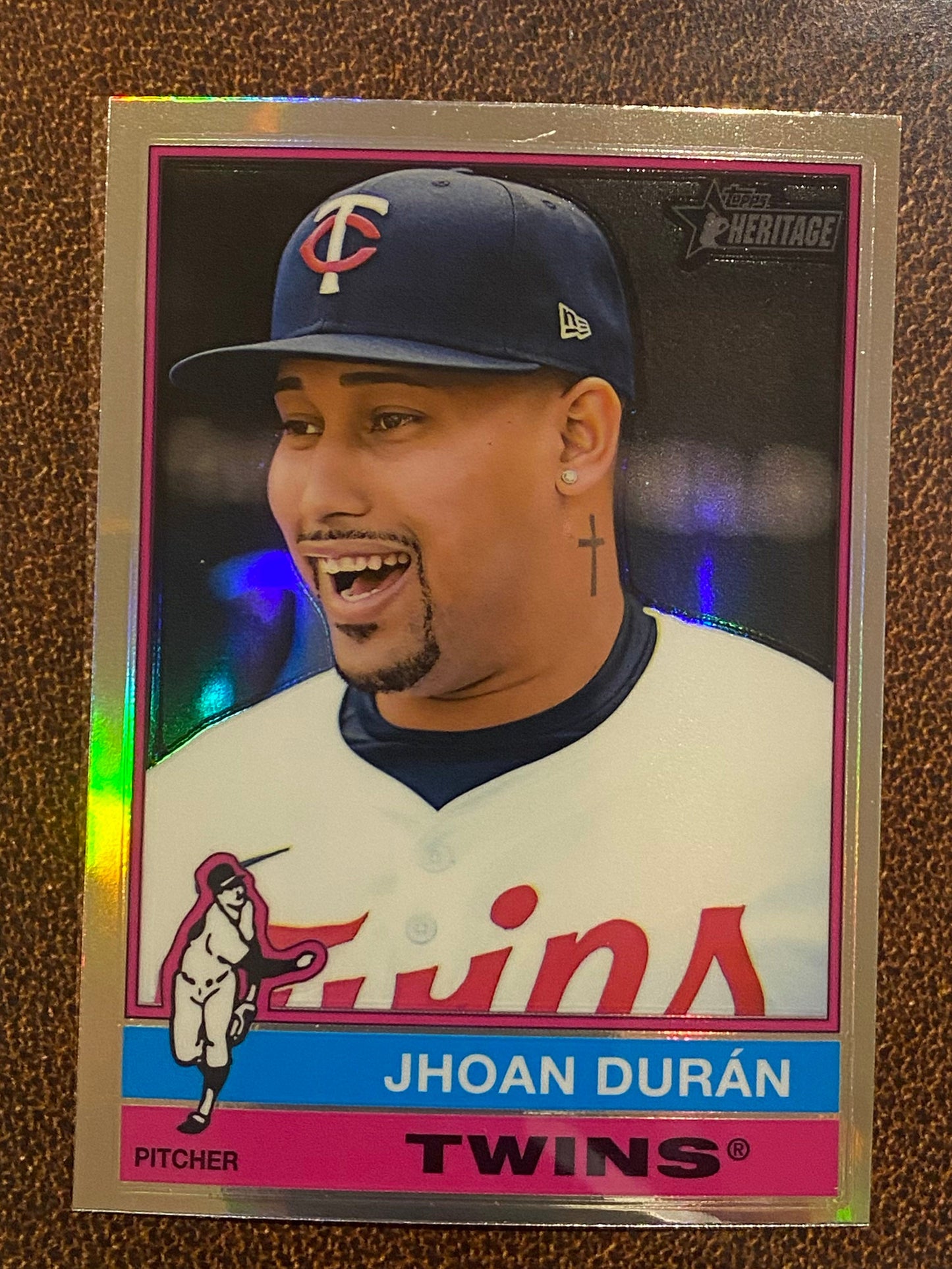 Jhoan Duran - 2025 Topps Heritage - Refractor - Twins