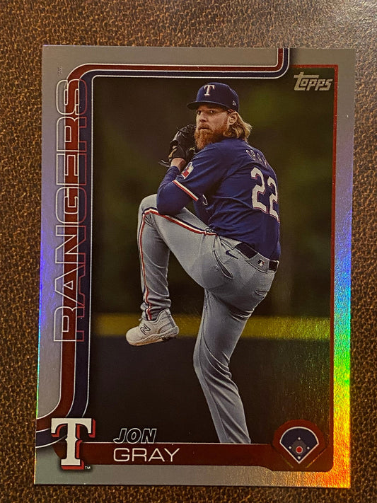 Jon Gray - 2025 Topps Series 1 - Rainbow Foil - Rangers