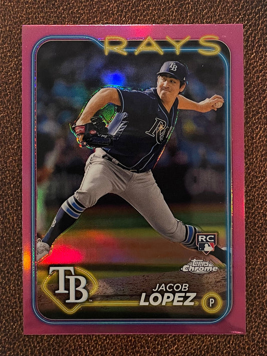 Jacob Lopez - 2024 Topps Chrome - Pink Refractor - Rays